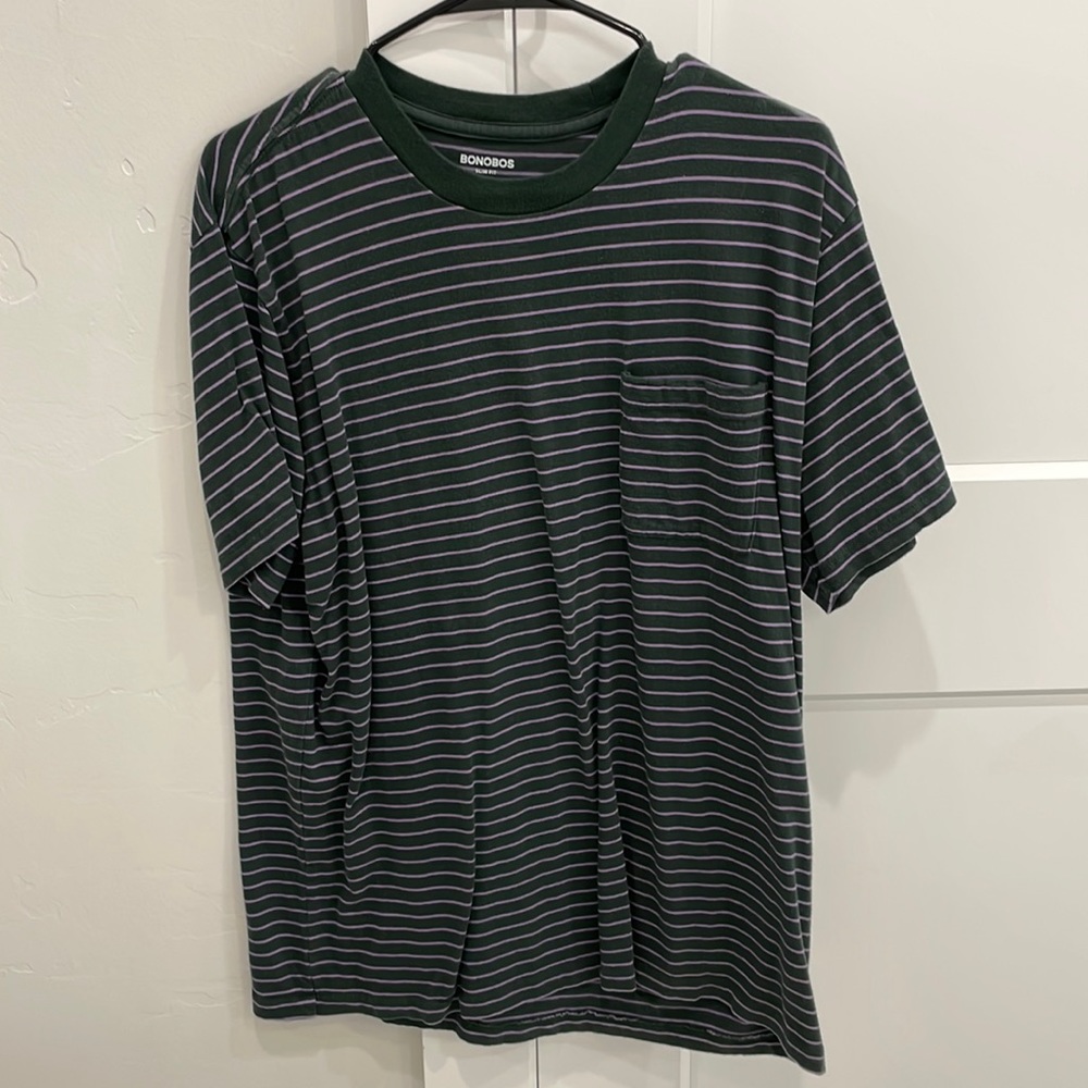 Bonobos Tee w pocket size Large slim. Green